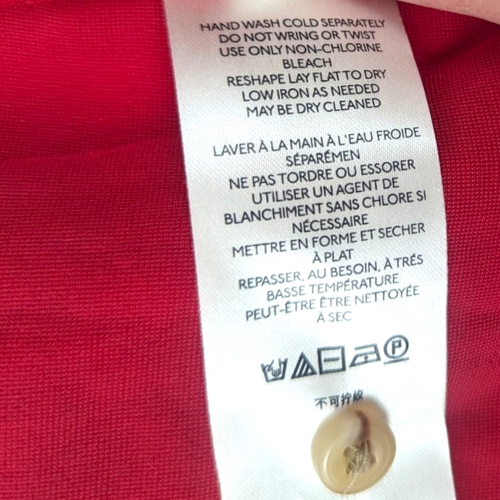Anthropologie Pilcro Velvet Button Down Puffy Sleeve Shirt Blouse Womens XS Red - Picture 12 of 14